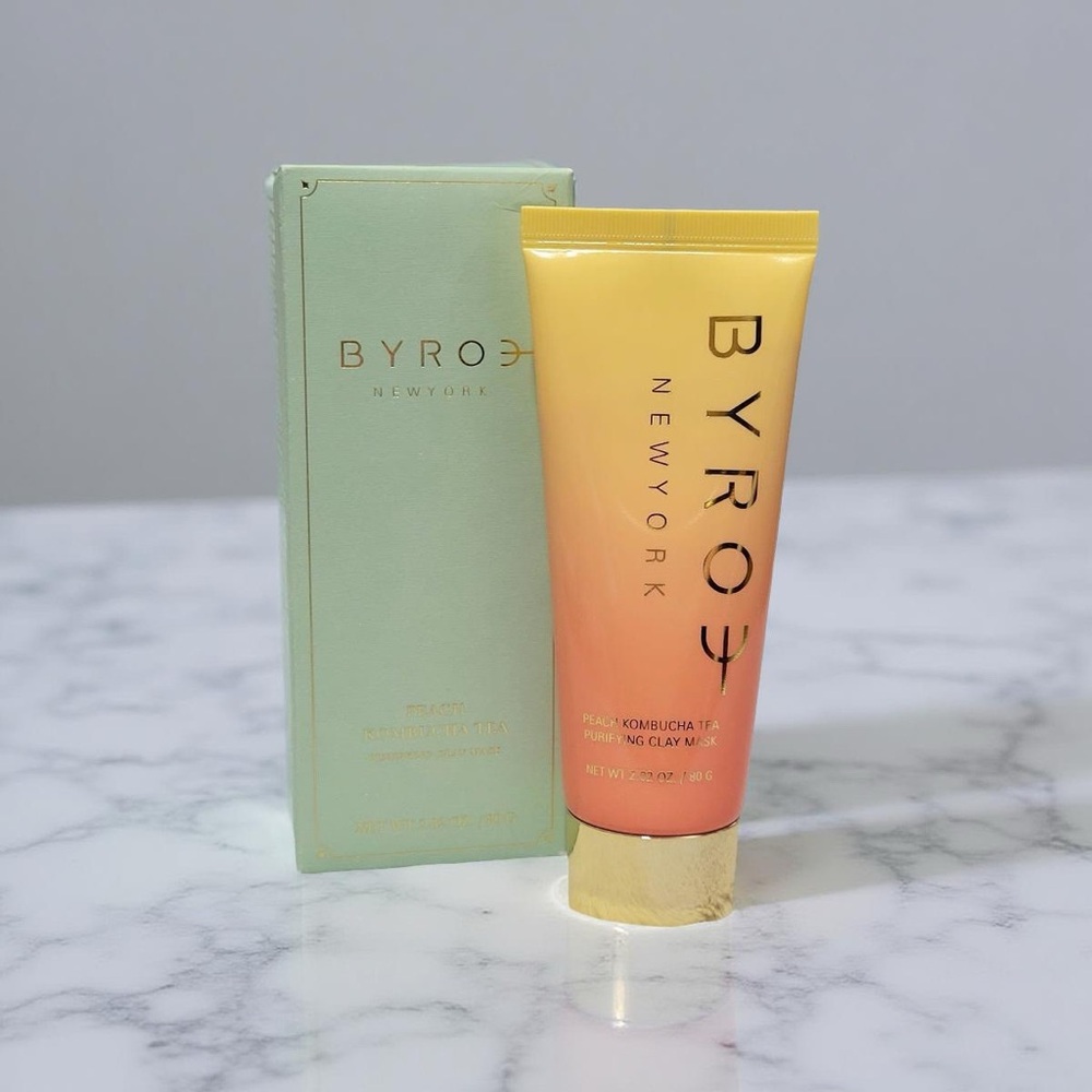 Byroe Peach Kombucha Tea Purifying Clay Face Mask $70+